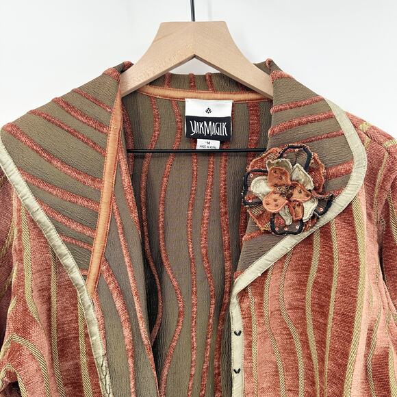 Yak Magik Vintage Open Jacket / Cardigan Beaded Sequin Artsy Size Medium - Picture 4 of 13